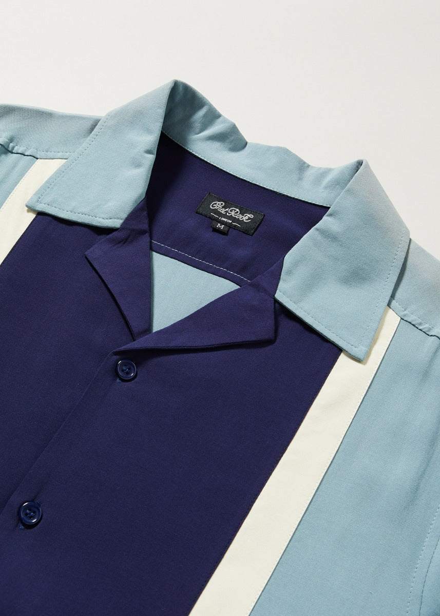 Walter Contrast Panel Bowling shirt